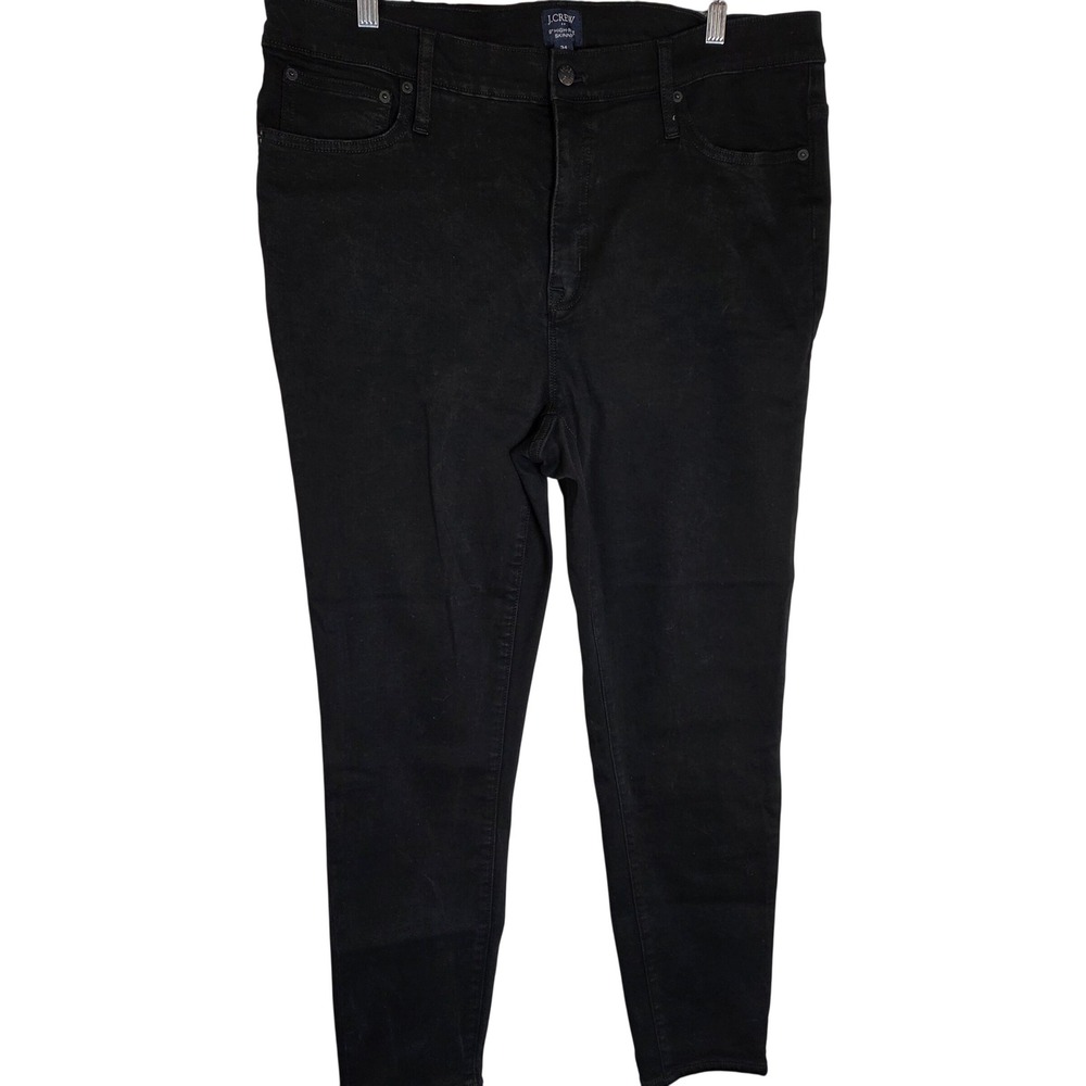 J.Crew Re-imagined 9" High Rise Skinny Jeans Women's 34 Black Stretch Denim
